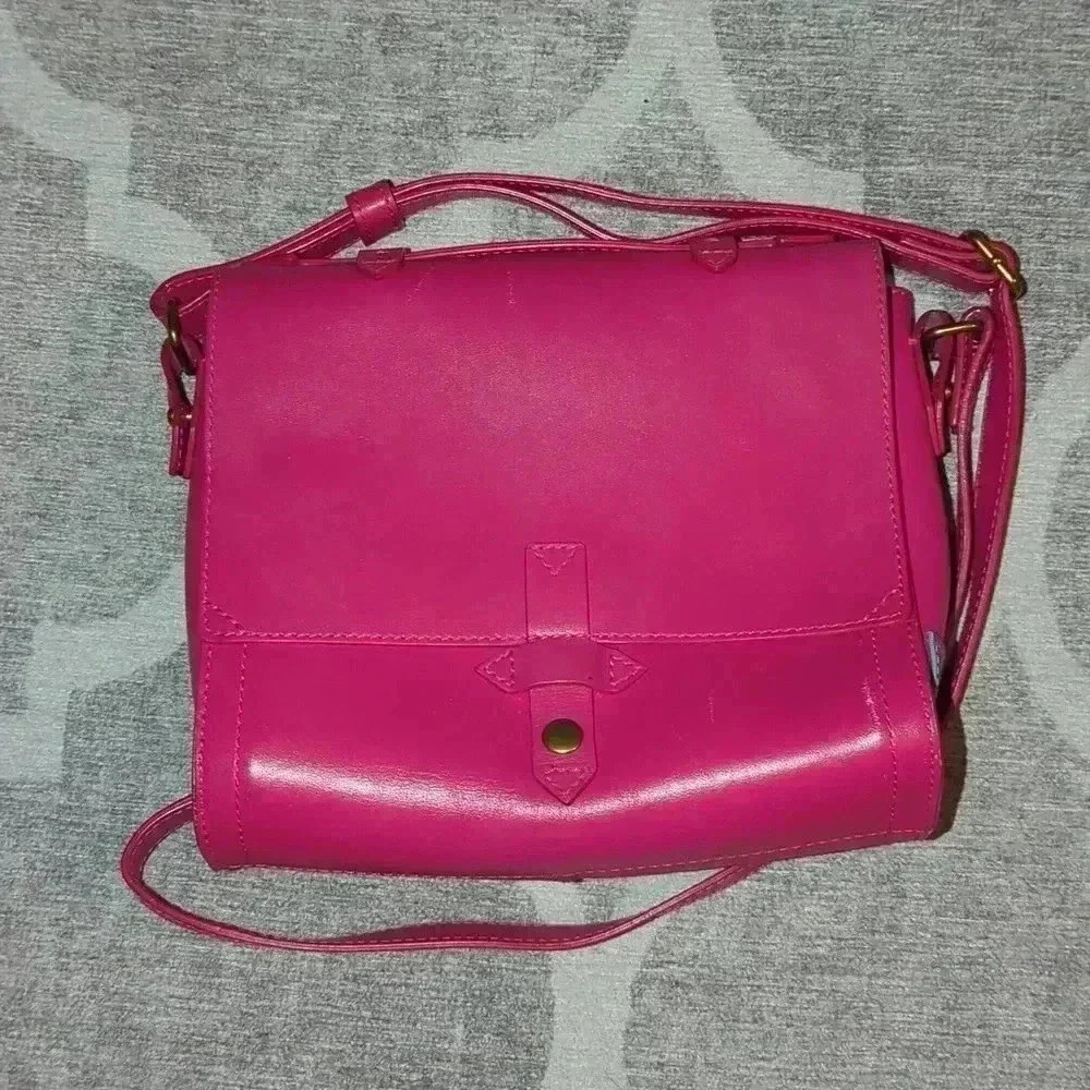 Pink Leather Crossbody Bag IIIBeCa by Joy Gryson